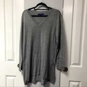 Gray sweater dress